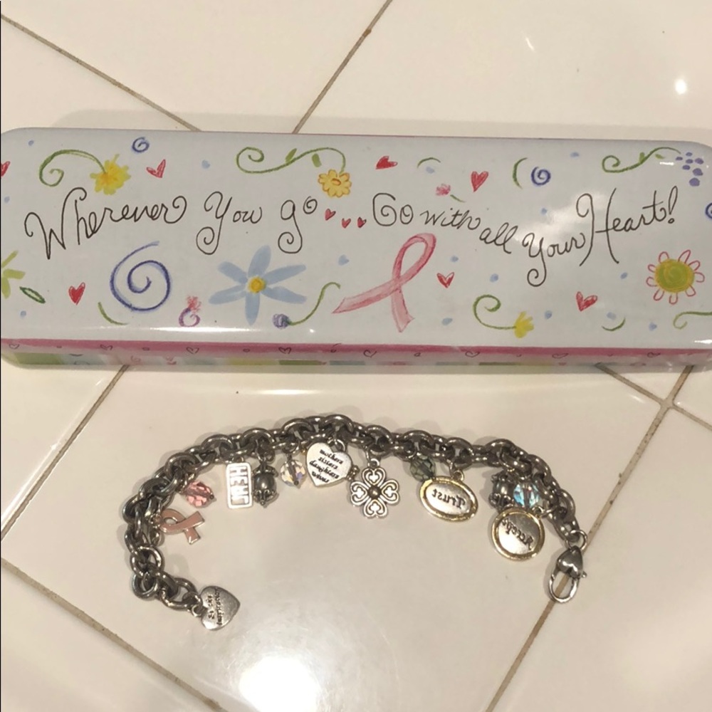 Brighton Breast Cancer Charm Bracelet